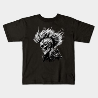 punk skeleton Kids T-Shirt